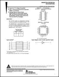 SN74ACT04DBLE datasheet:  HEX INVERTERS SN74ACT04DBLE