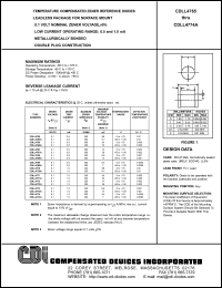 CDLL4767 datasheet: 9.1 V, temperature compensated zener reference diode CDLL4767