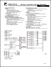 C8051F019 datasheet: 16K flash, 1.25K RAM, 10-bit ADC, MCU C8051F019