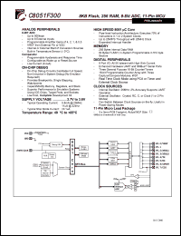 C8051F300 datasheet: 8KB flash, 256 RAM, 8-bit ADC, MCU C8051F300