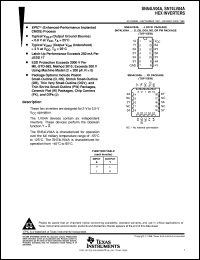 SN74LV04ADBLE datasheet:  HEX INVERTERS SN74LV04ADBLE