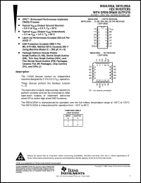 SN74LV05ADR datasheet:  HEX INVERTERS WITH OPEN-DRAIN OUTPUTS SN74LV05ADR