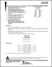 SN74LVCU04AD datasheet:  HEX INVERTER SN74LVCU04AD