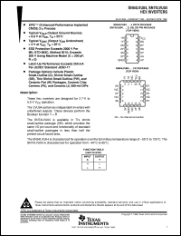 SN74LVU04DR datasheet:  HEX INVERTERS SN74LVU04DR