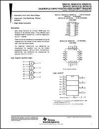 SN54132J datasheet:  QUADRUPLE 2-INPUT POSITIVE-NAND SCHMITT TRIGGERS SN54132J