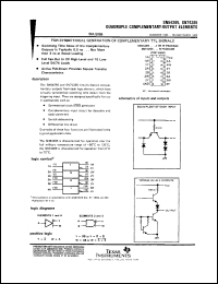 SNJ54265J datasheet:  QUADRUPLE COMPLEMENTARY-OUTPUT ELEMENTS SNJ54265J