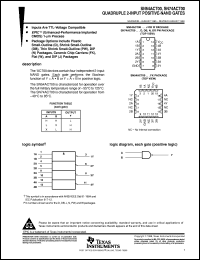 SNJ54ACT00J datasheet:  QUADRUPLE 2-INPUT POSITIVE-NAND GATE SNJ54ACT00J