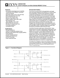 IXDD415SI datasheet: Dual 15 amp  low-side ultrafast MOSFET driver IXDD415SI