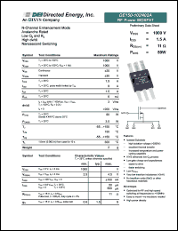 DE150-102N02A datasheet: RF power MOSFET DE150-102N02A