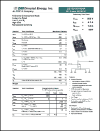 DE150-501N04A datasheet: RF power MOSFET DE150-501N04A