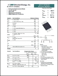 DE375-501N21A datasheet: RF power MOSFET DE375-501N21A