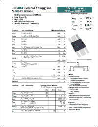 DE475-501N44A datasheet: RF power MOSFET DE475-501N44A