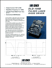 DLD-100B datasheet: Pulsed laser diode driver DLD-100B