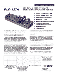 DLD-127A datasheet: 50 A CW and Quasi-CW laser diode driver/current source DLD-127A