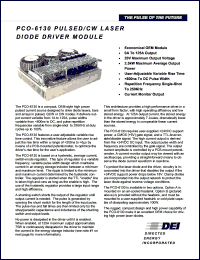 PCO-6130 datasheet: Pulsed/CW laser diode drive module PCO-6130