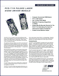 PCO-7110 datasheet: Pulsed laser diode drive module PCO-7110