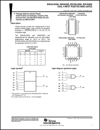 SNJ54AS20FK datasheet:  DUAL 4-INPUT POSITIVE-NAND GATES SNJ54AS20FK