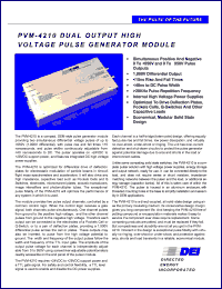 PVM-4210 datasheet: Dual output high voltage pulse generator module PVM-4210
