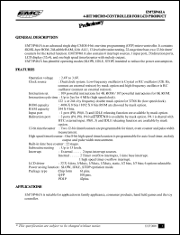 EM73P461A datasheet: 4-BIT micro-controller for LCD product EM73P461A