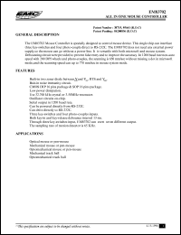 EM83702A datasheet: All in one mouse controller EM83702A