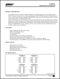 EM84502BM datasheet: PS/2 mouse controller EM84502BM