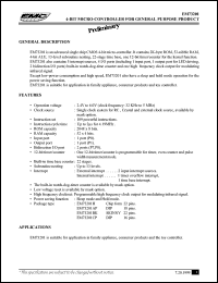 EM73201AP datasheet: 4-bit micro-controller for general purpose product EM73201AP