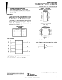 SNJ54F10W datasheet:  TRIPLE 3-INPUT POSITIVE-NAND GATES SNJ54F10W