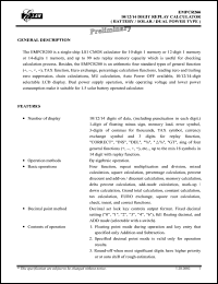 EMPCR200 datasheet: 10/12/14 digit replay calculator EMPCR200