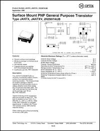 2N2907AUB datasheet: Surface mount PNP general purpose transistor 2N2907AUB