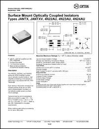 4N24AU datasheet: Surface mount optically coupled isolator 4N24AU