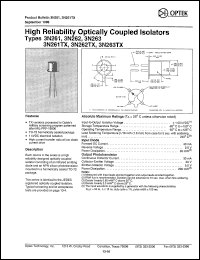 3N263 datasheet: High reliability optically coupled isolator 3N263