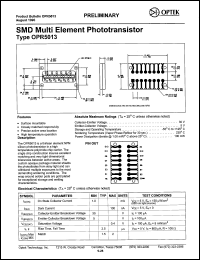 OPR5013 datasheet: SMD multi element phototransistor OPR5013
