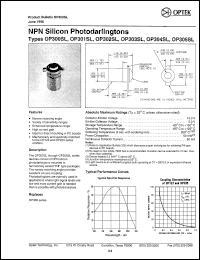 OP300SL datasheet: NPN silicon photodarlington OP300SL