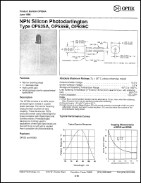 OP535B datasheet:  NPN silicon phototransistor OP535B