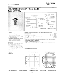 OP900SL datasheet:  PN junction silicon photodiode OP900SL