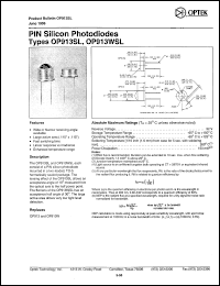 OP913SL datasheet: PIN silicon photodiode OP913SL