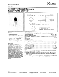 OPB710 datasheet:  Reflective object sensor OPB710