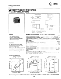 OPI7002 datasheet: Optically coupled isolator OPI7002