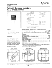 OPI7340 datasheet: Optically coupled isolator OPI7340