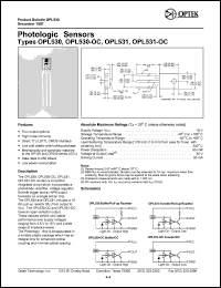 OPL531 datasheet: Photologic sensor OPL531
