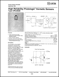 OPL800B datasheet: High reliability photologic hermetic sensor OPL800B