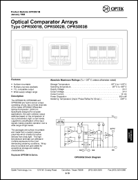 OPR5001B datasheet: Optical comparator array OPR5001B