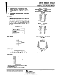 SNJ54S30W datasheet:  8-INPUT POSITIVE-NAND GATES SNJ54S30W