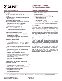 XQV100-4PQ240N datasheet: QPro Virtex 2.5V QML high-reliability FPGA. XQV100-4PQ240N