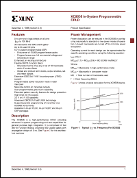 XC9536-7VQ44I datasheet: In-system programmable CPLD. Speed 7.5ns pin-to-pin delay. XC9536-7VQ44I