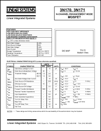 3N171 datasheet: N-channel enchancement mode MOSFET 3N171