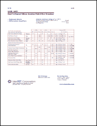 U431 datasheet: Dual N-Channel silicon junction field-effect transistor U431