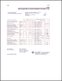 U350 datasheet: Hybrid quad silicon junction field-effect transistor array U350