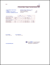 VCR3P datasheet: P-Channel silicon voltage controlled resistor JFET VCR3P