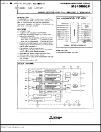 M64080GP datasheet: 410MHz 2 system 1 chip PLL frequency synthesizer M64080GP